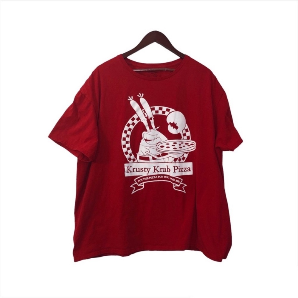 Red Krusty Krab Pizza Men’s T-Shirt